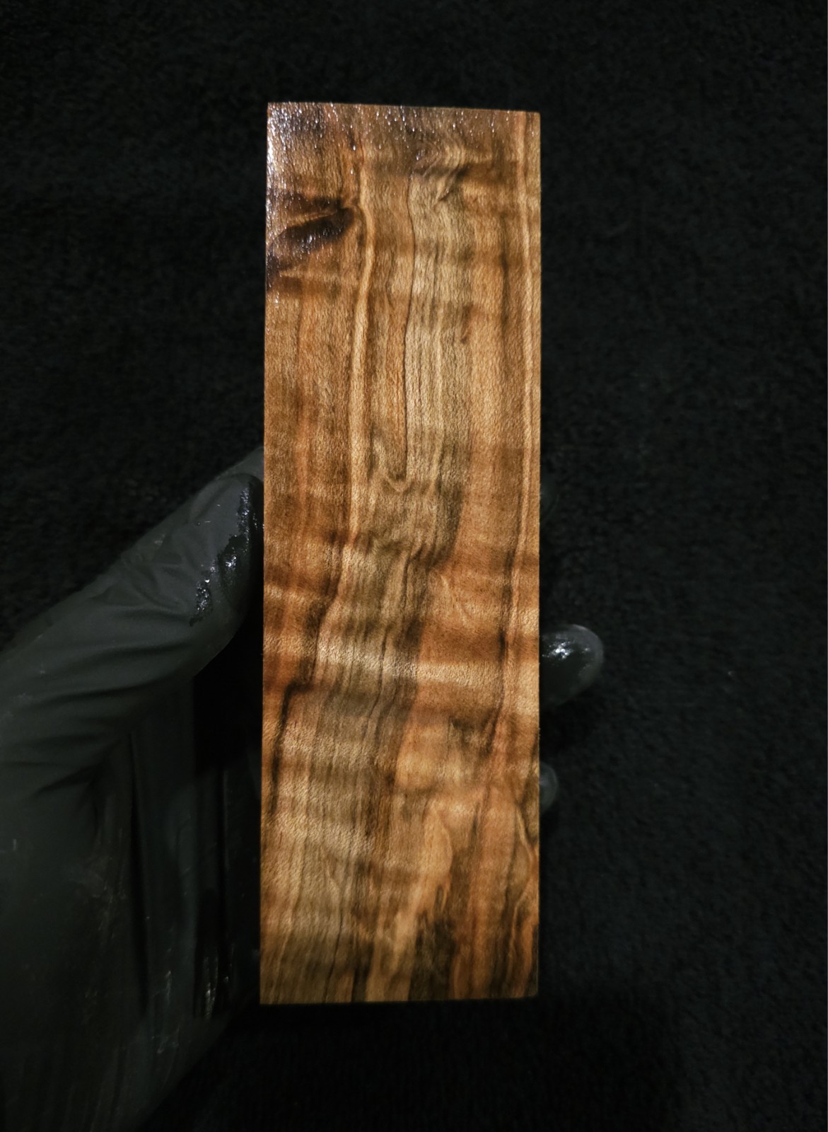 Stabilized Curly Ambrosia Maple Block – Knife Scales/Pen Blanks