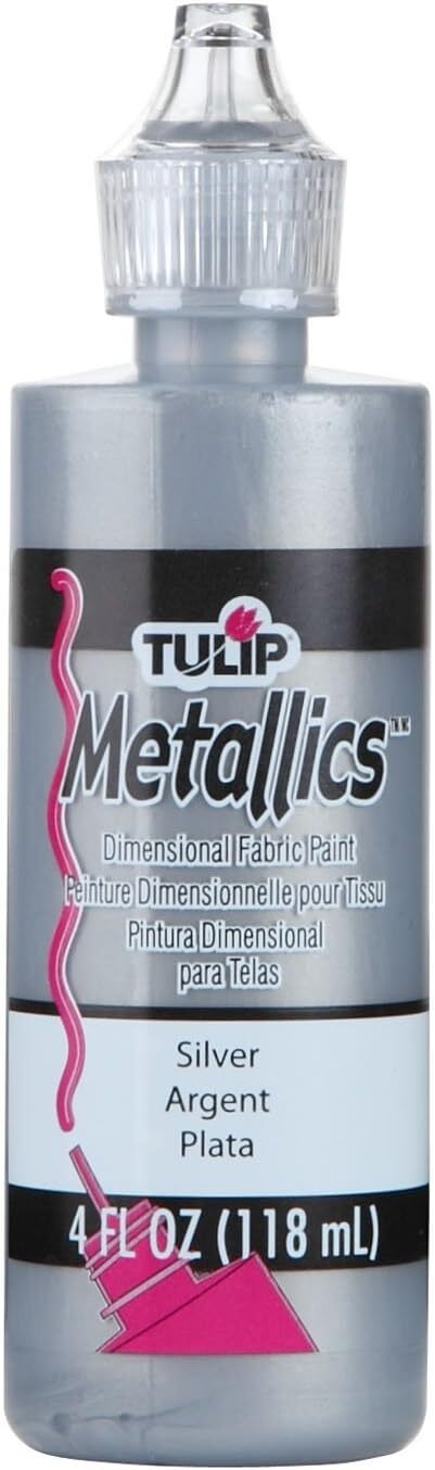 Pintura Para Tela Dimensional 17371 Dfpt 4 Oz Plateado Metalico, 4 Onzas Liq…