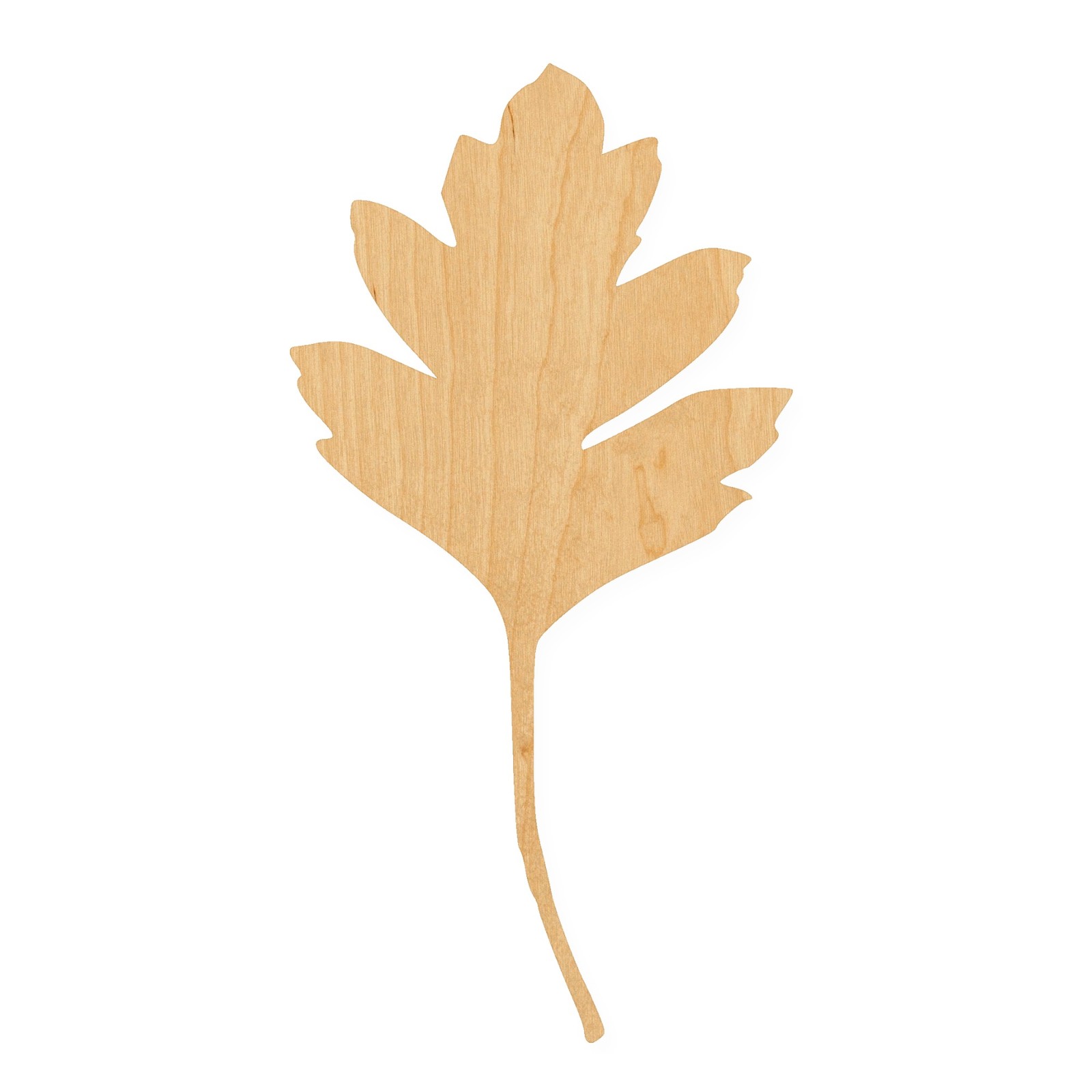 Oak Leaf 4 Wood Cutout for Crafts, Unfinished Baltic Birch Craft Shape
