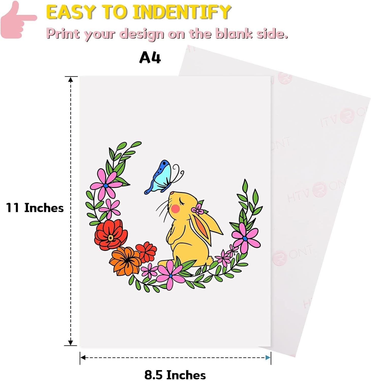 Printable Heat Transfer Vinyl – 20 Pack Heat Transfer Paper for T Shirts 8.5″…
