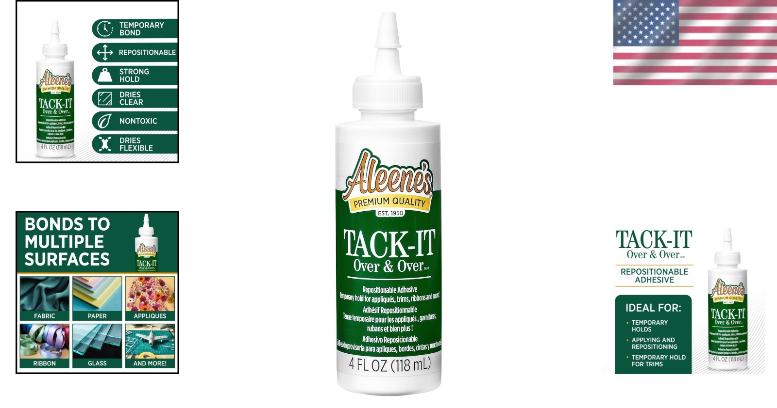 Versatile 4 oz Liquid Glue for Crafting – Repositionable & Removable Adhesive