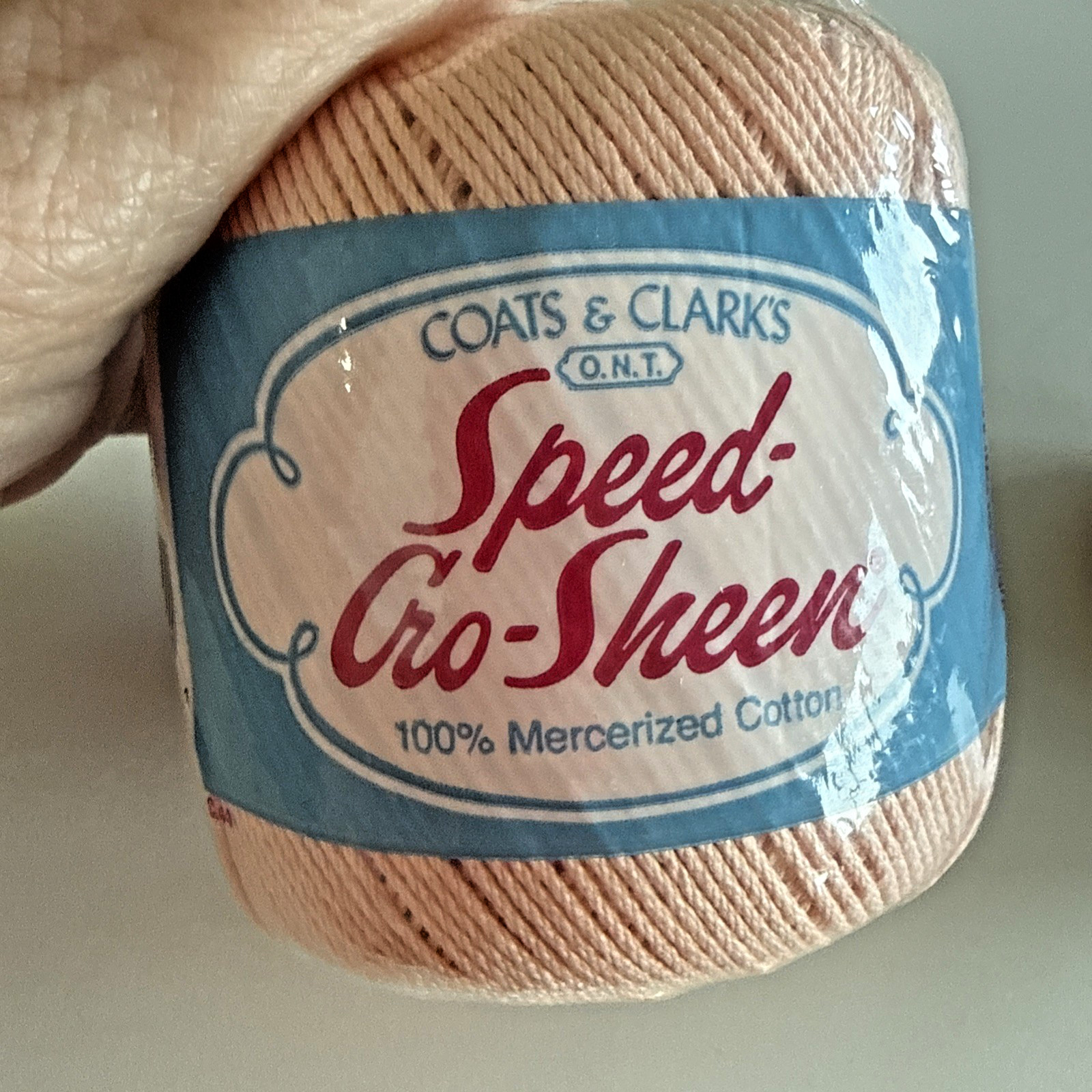 Coats & Clark Speed-Cro-Sheen Two 100yd Rolls C-44 Peach 161 100% Cotton