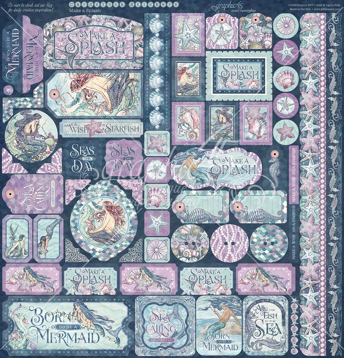 GRAPHIC 45 MAKE A SPLASH TRIFOLD WATERFALL FOLIO ALBUM KIT VOL 6 2023