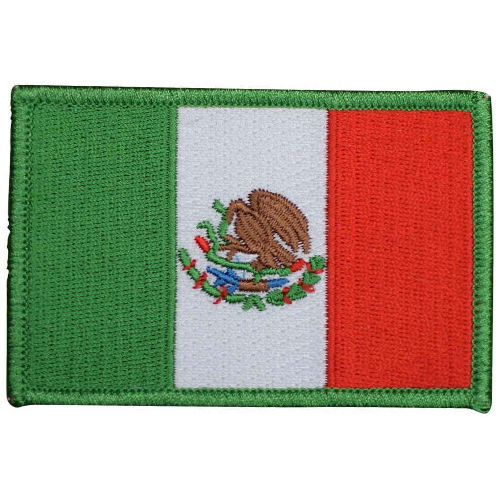Mexico Patch – Mexican Flag, Baja California, Caribbean 3.5″ (Iron on)