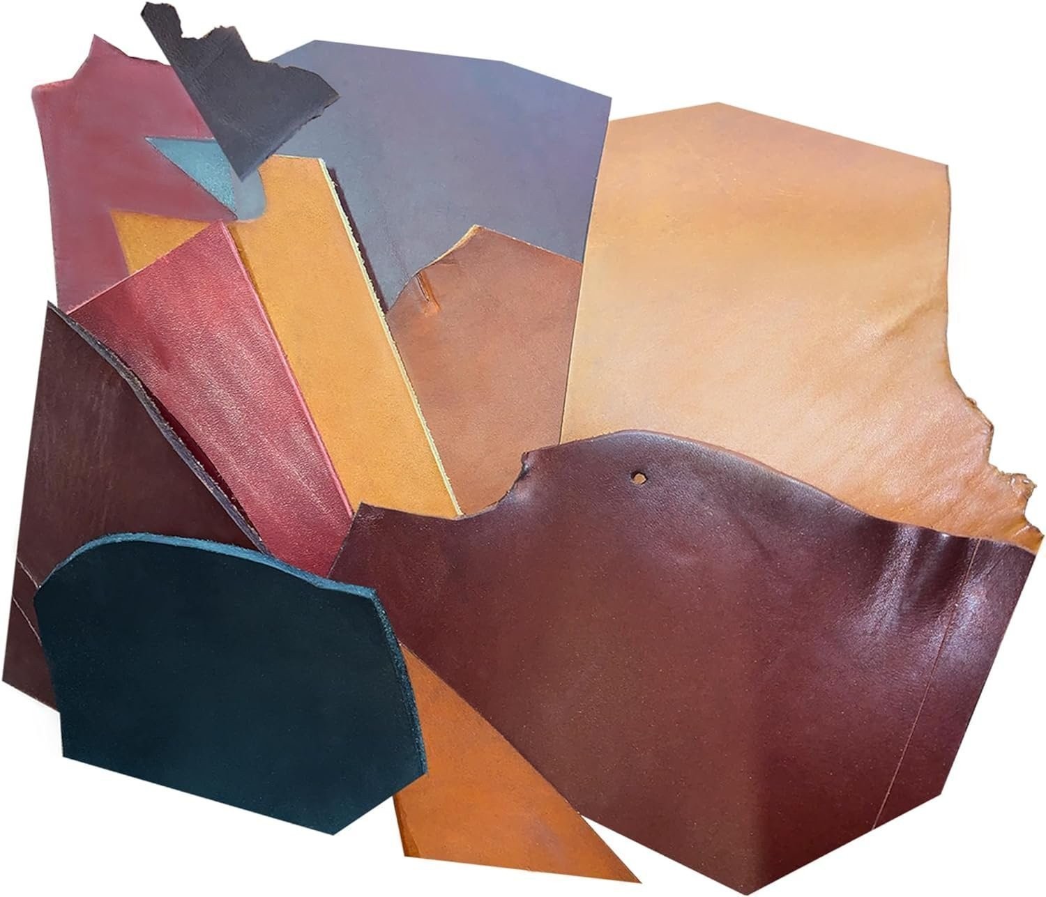 ELW Vegetable & OilTanned Leather Scraps 2-15 oz (1.4-6mm) 1-30 lb Sizes