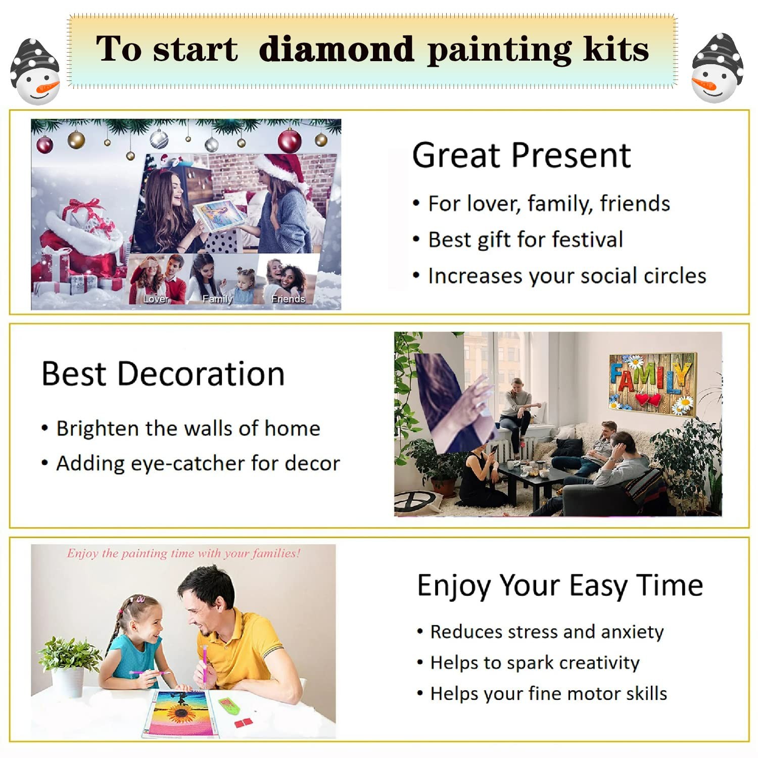 Valentine’s Day DIY 5D Diamond Art Painting Kits for Adults Kids Beginner,Gnome