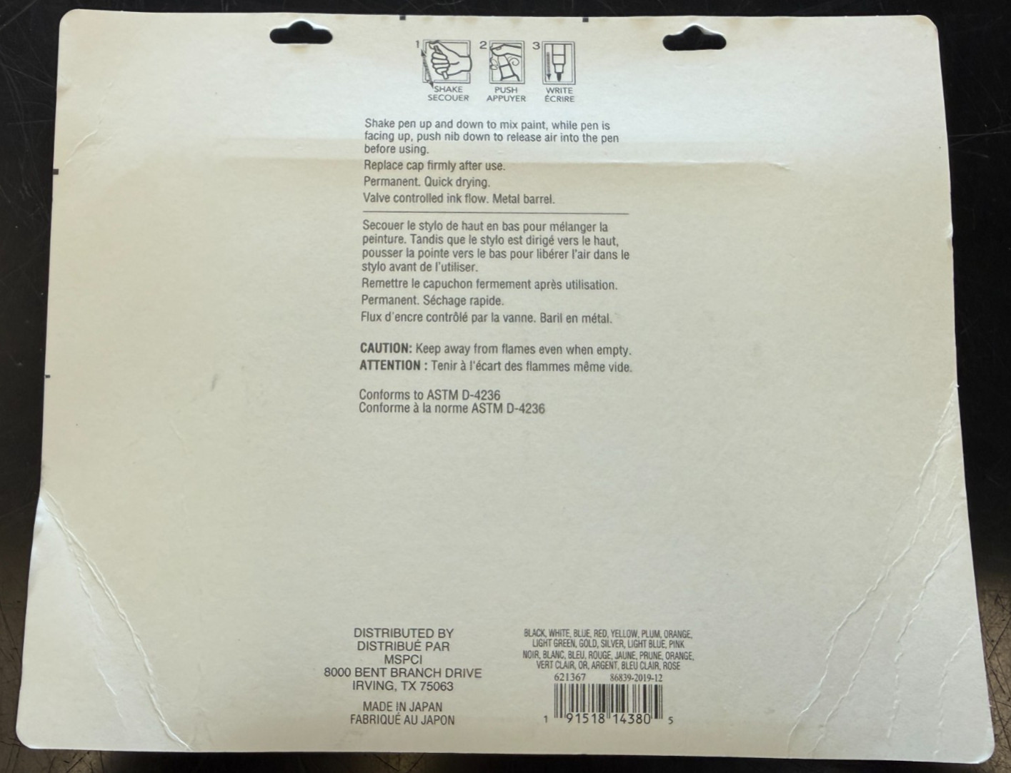 Brand New – Craft Smart Premium Fine Tip Oil-Based Paint Pens – 12 Asstd Colors