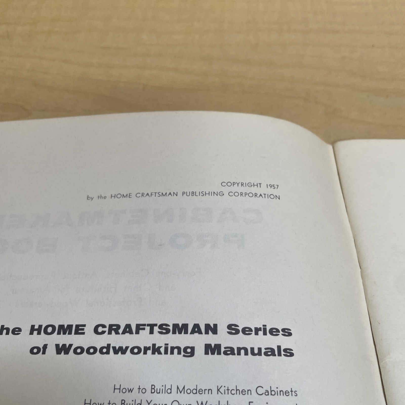Vintage 1957 Cabinetmaker’s Project Book Arthur Wakeling Home Craftsman Pb