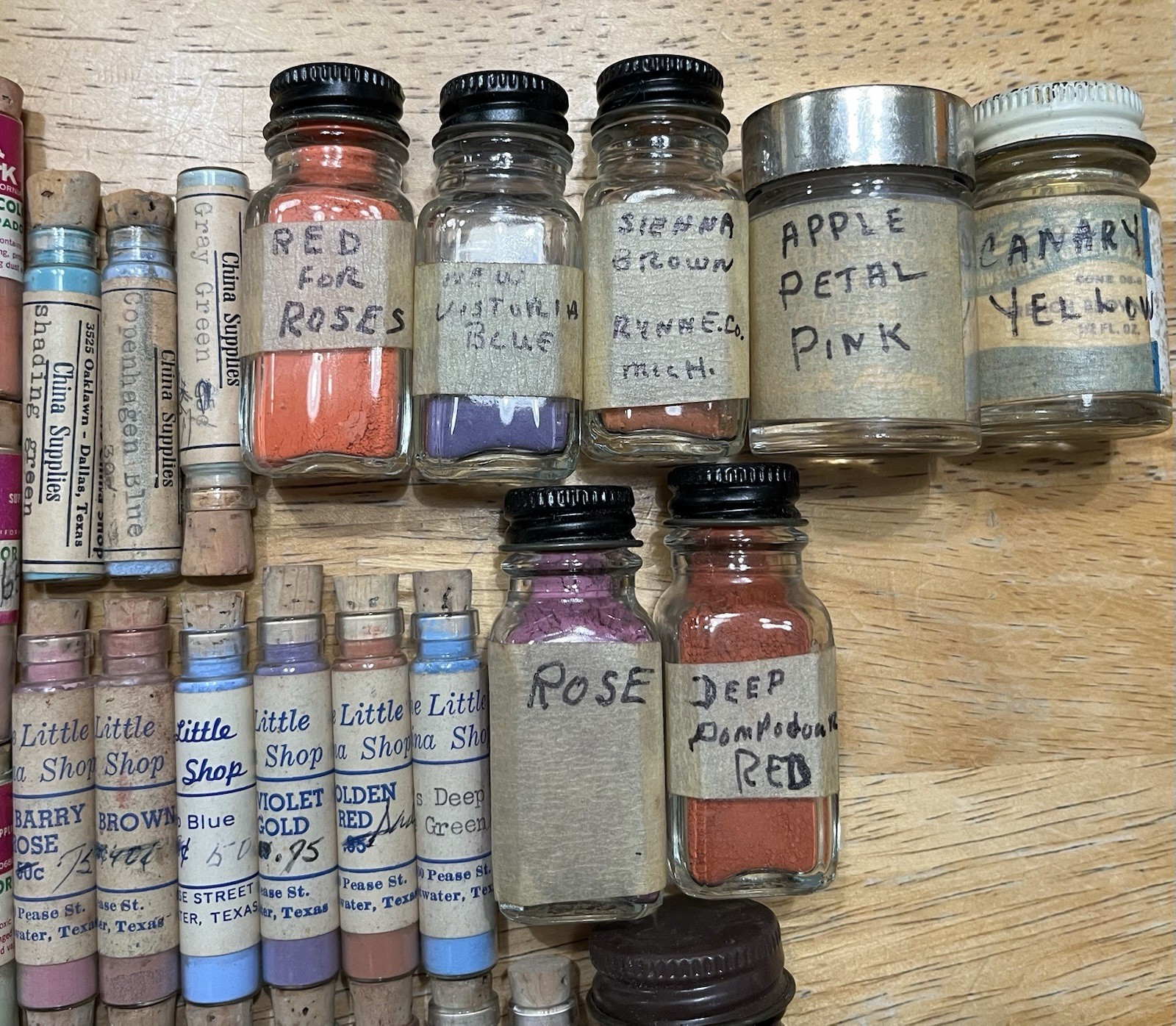 Vintage Ceramic China Overglaze Paint Vial Lot Of 100+ (Mack, Fry’s, Etc) READ