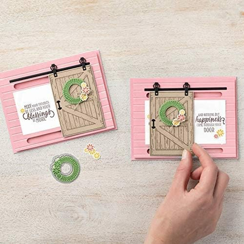Barn Door Silicone Clear Rubber Stamp For Card Making Scrapbooking Decor DIY