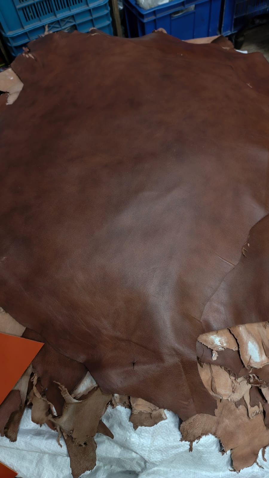 Lambskin Leather Skins Nappa Hides Brown Chickoo Vintage 6 Sqft Leather Hides