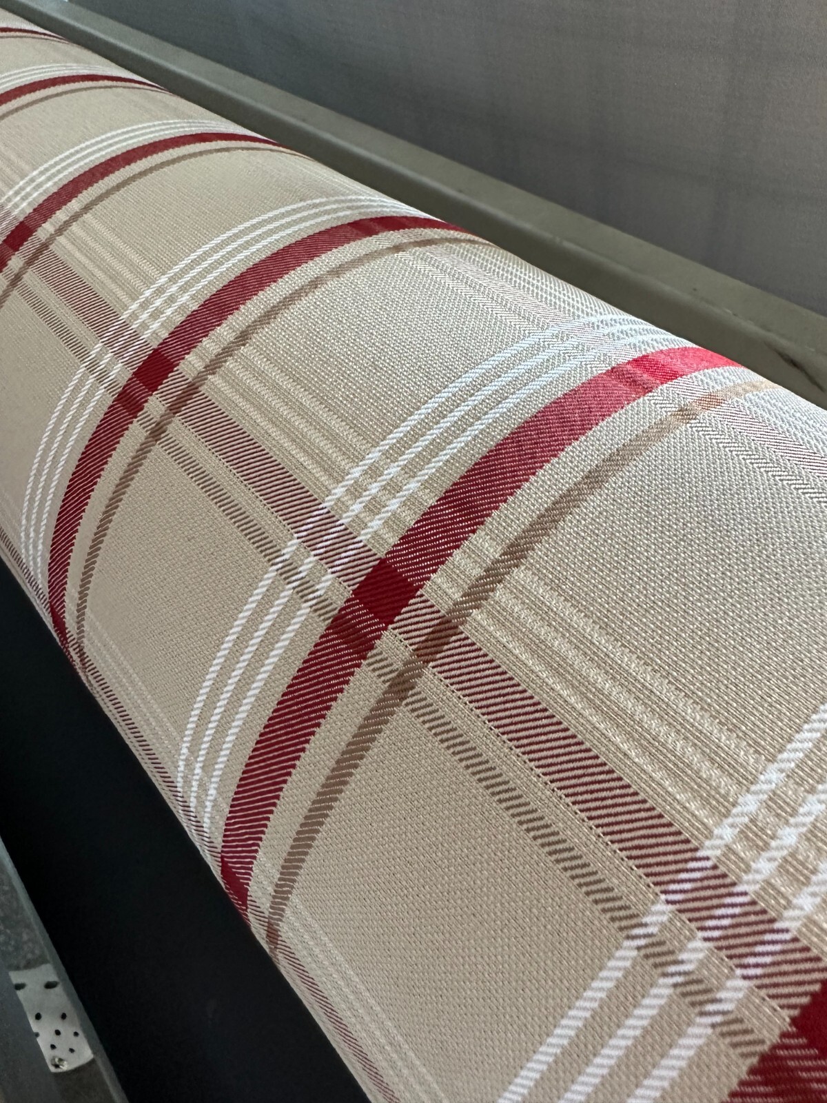 Beige Tan GTI Plaid Car Upholstery Fabric – VW Golf MK7- 3mm Foam – 59″ – 150cm