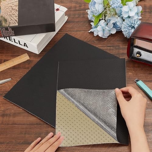 Leather Repair Patch Breathable Perforated Adhesive Self 17.7×39.4″ Beige 1.0