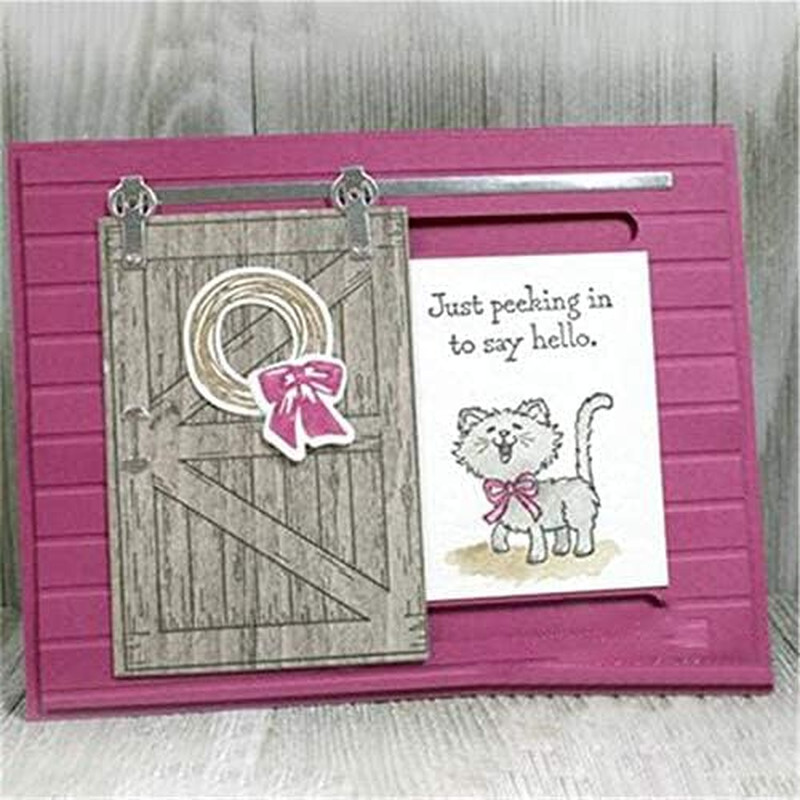 Barn Door Silicone Clear Rubber Stamp For Card Making Scrapbooking Decor DIY