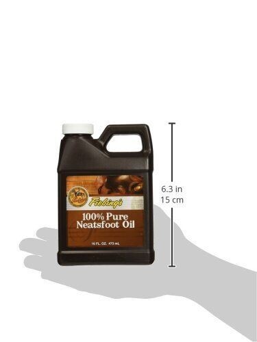 Fiebing’s 100% Pure Neatsfoot Oil Natural Leather Preservative 16 oz / 473 ml