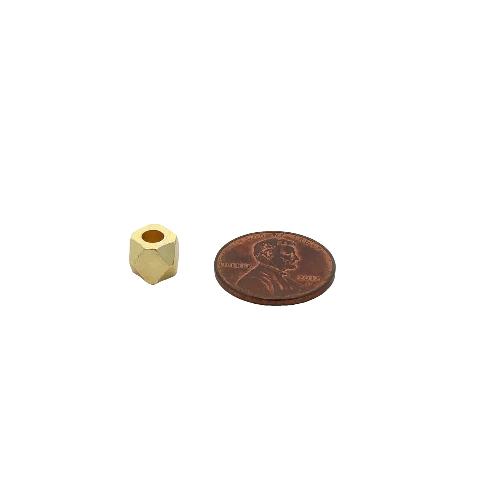 One Strand of Brass Nuggets, Brushed Finish, Choice of 3 Colors (Gold Finish, Si