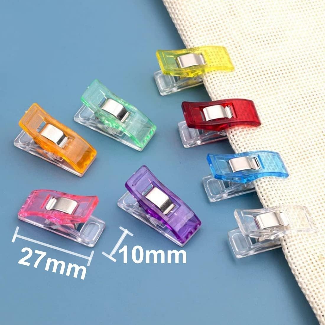 Sewing Clips 30 or 120 Pcs with Plastic Jar, Fabric Clips, Premium Quilting Clip