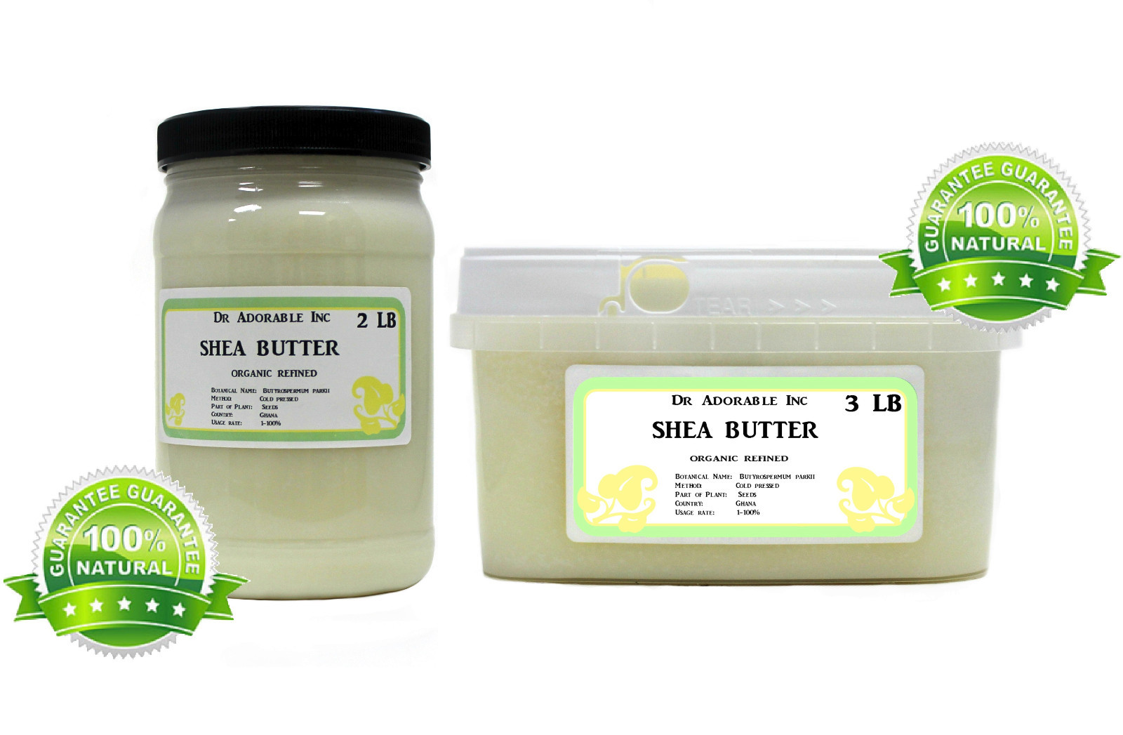 Pure Refined Shea Butter Cold Pressed Organic 2 oz 4 oz 8 oz 12 oz up to 12 Lb