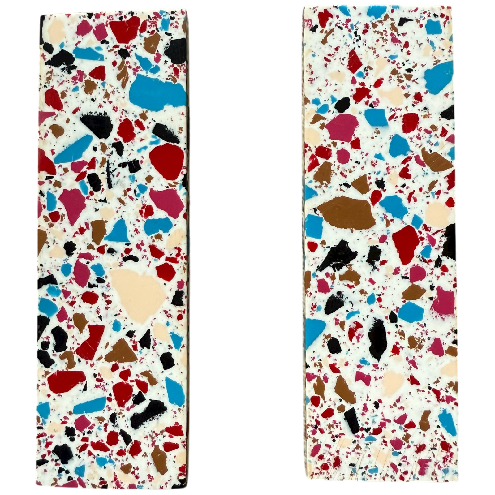 Multicolor Resin Knife Scale Blank Pair 5″ Acrylic Crafting Material Set