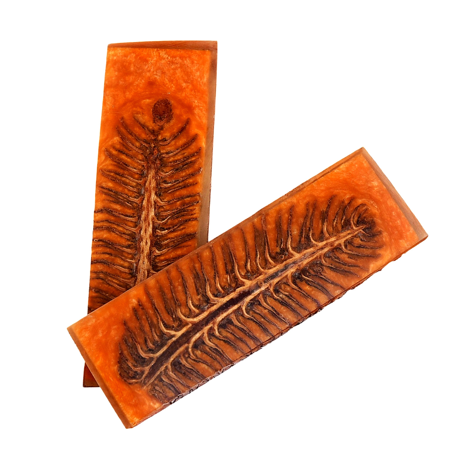 Custom Made Stabilized Pine Cones Resin Pair Scales For Knife Making Handle 2976
