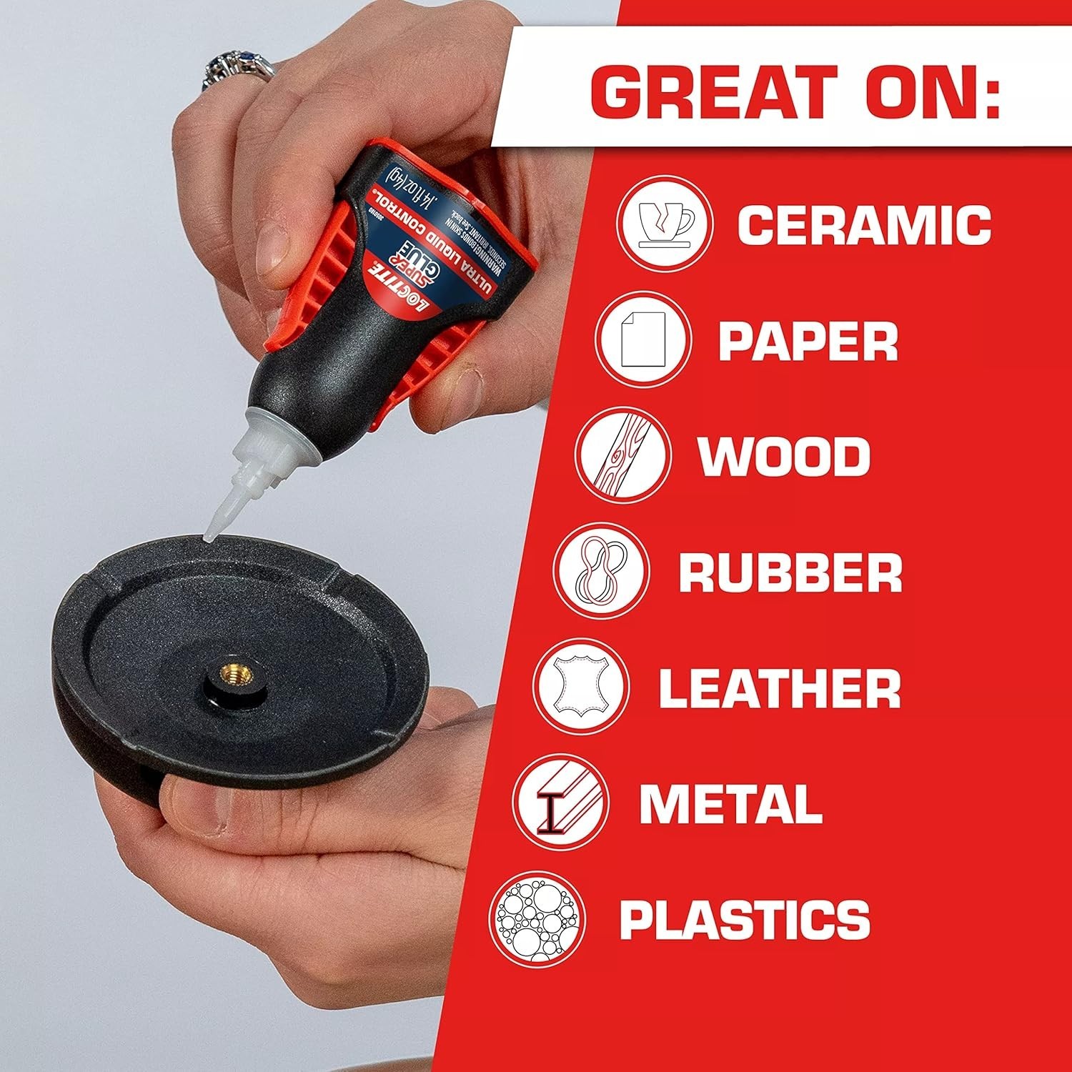 Loctite Ultra Liquid Control Super Glue, Versatile Repair, Dries Clear, 0.14 oz