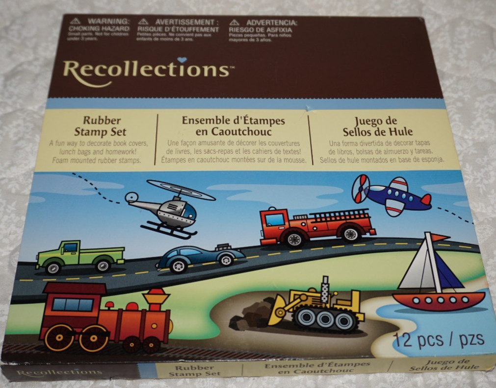 Reflections, “Vehicles”, Set of 12 Foam Mounted Rubber Stamps in varying sizes