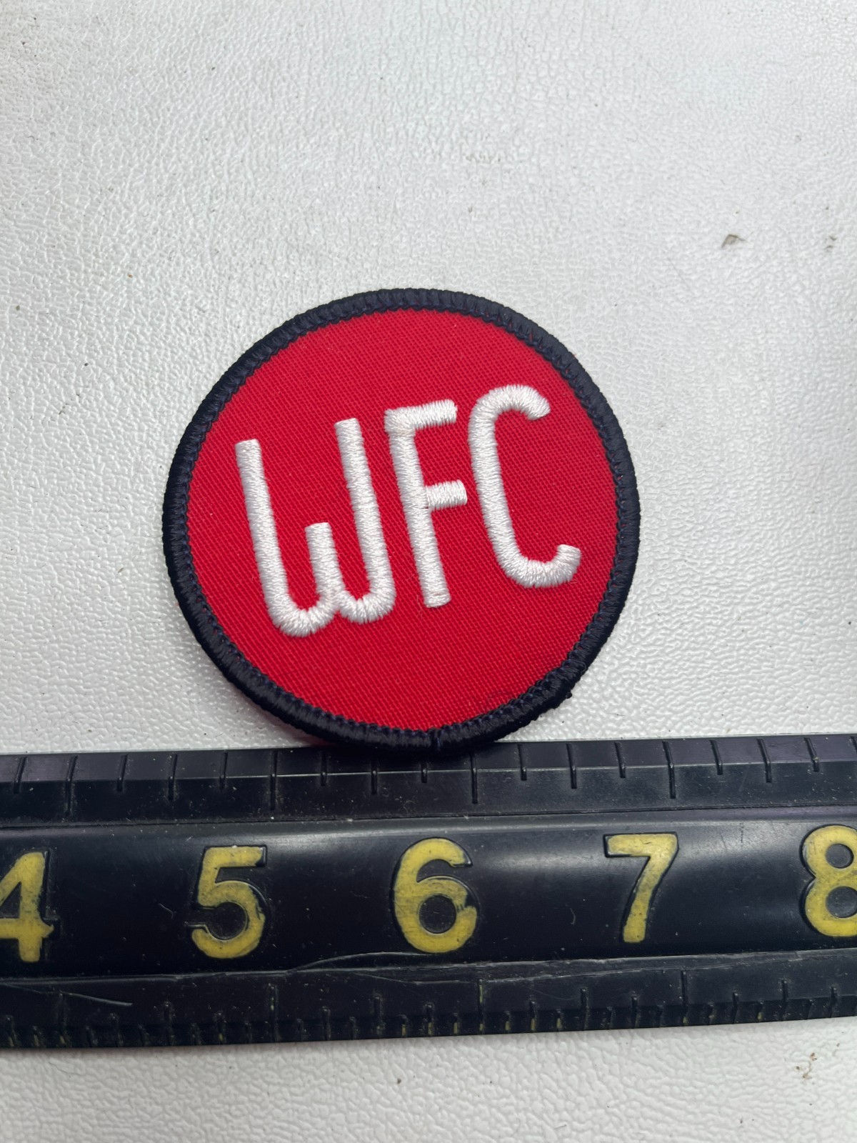 Vtg Unknown Letter Initials W F C WFC Embroidered Patch T223
