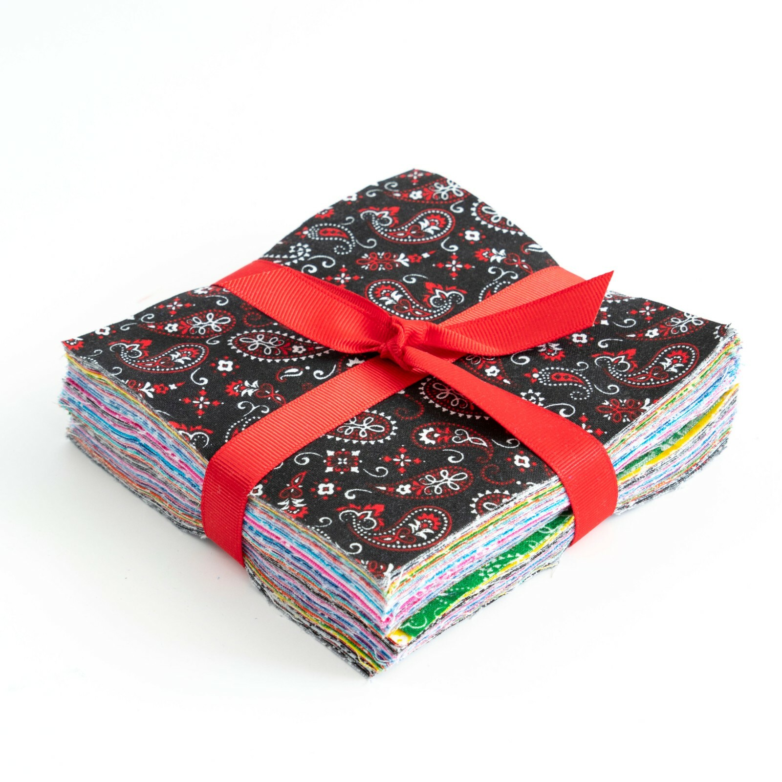 102 pc Western Paisley pre cut charm pack 5″ squares 100% cotton fabric quilt