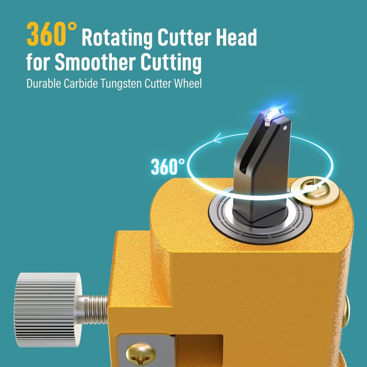 Heavy Duty Circular Glass Cutter with round Knob Handle and Suction Cup Adjustab