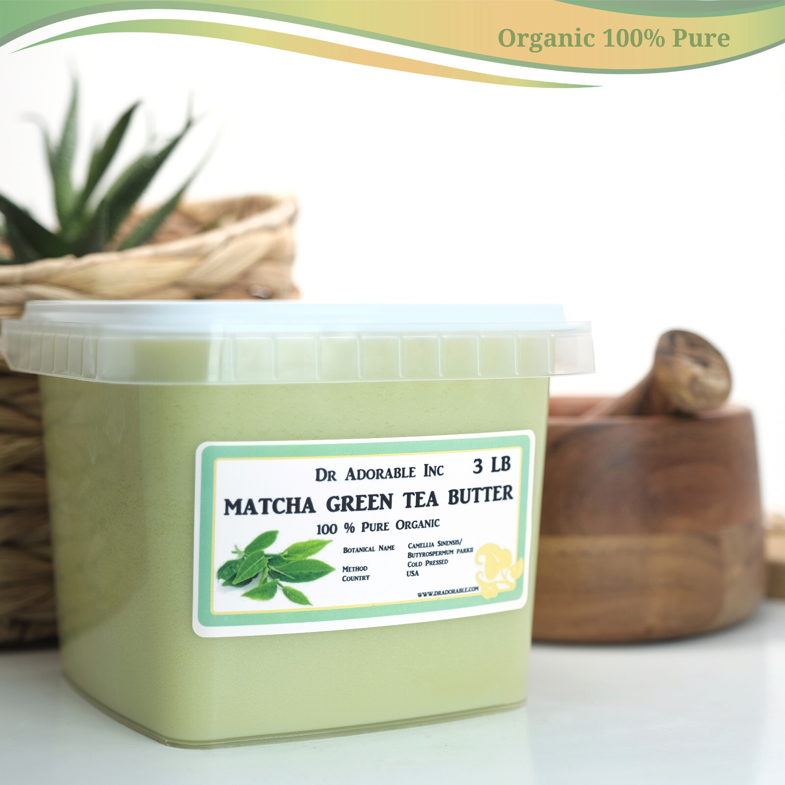 PURE MATCHA GREEN TEA BUTTER ORGANIC FRESH COLD PRESSED DR.ADORABLE 2OZUPTO 12LB