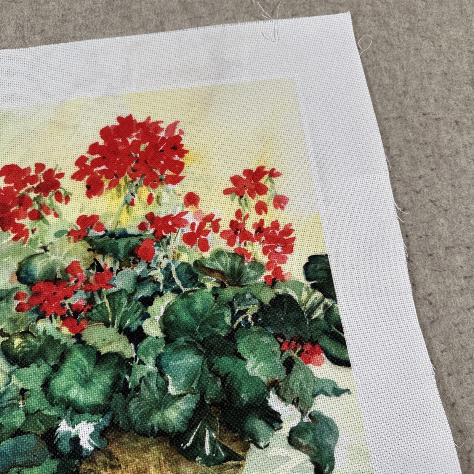 2005 Candamar Designs Geranium Basket 51552 Counted Cross Stitch Canvas