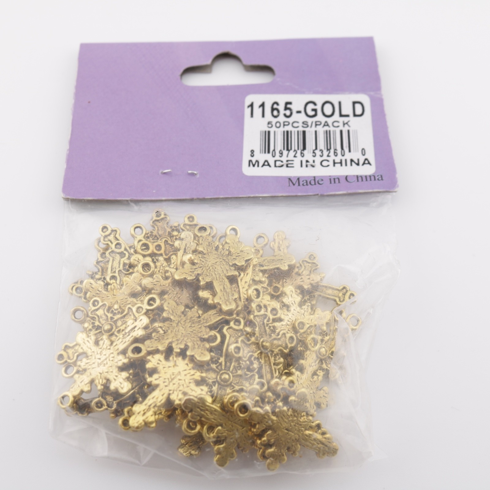 Gold Colored Cross Metal Charms Jewelry Making Mixed Metal Charms Pendants New