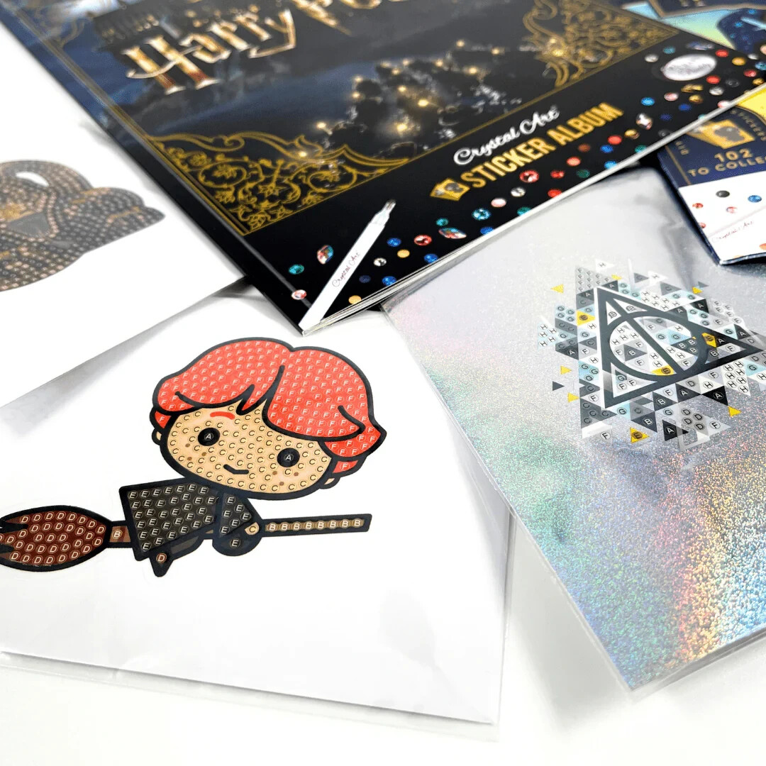 HARRY POTTER CRYSTAL ART STICKER PACK- NEW – 3 STICKERS + CRYSTALS