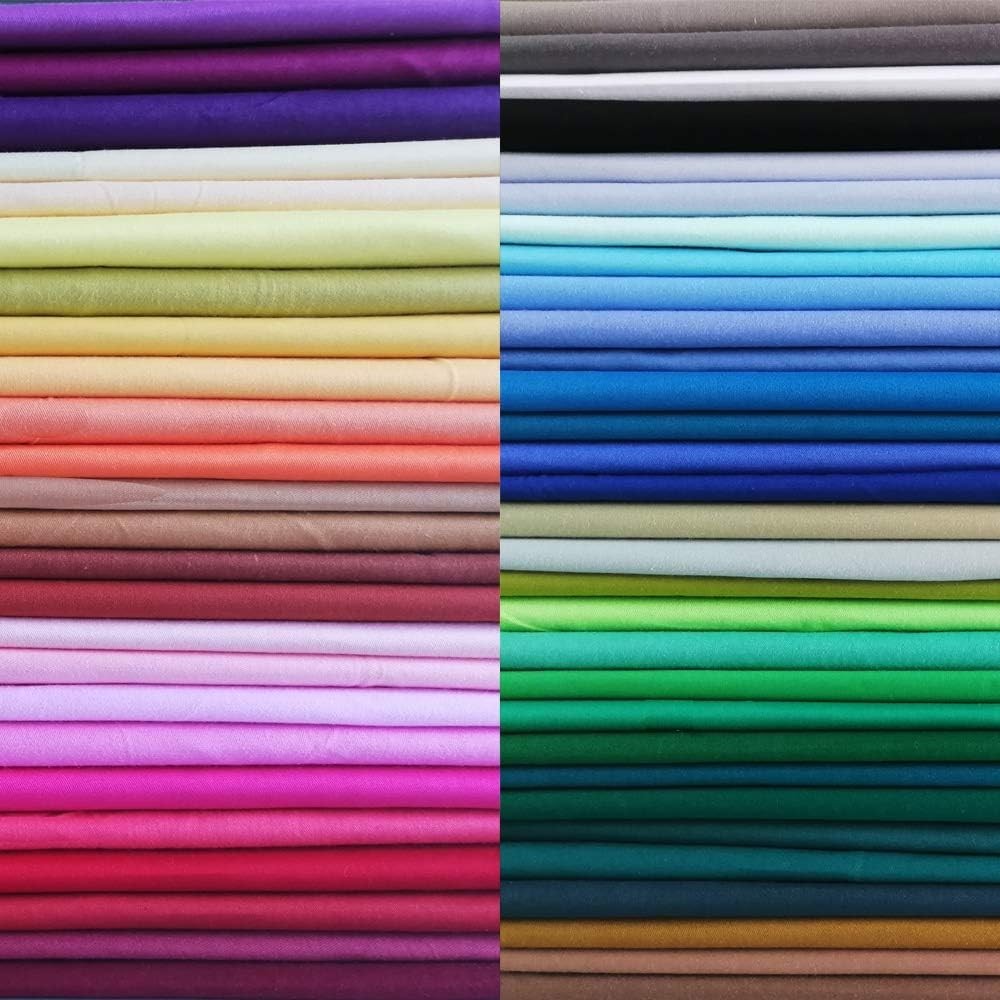 200 PCS 4″x4″ Solid Color Cotton Fabric Squares – Perfect for Quilting & Crafts