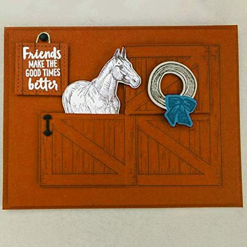Barn Door Silicone Clear Rubber Stamp For Card Making Scrapbooking Decor DIY