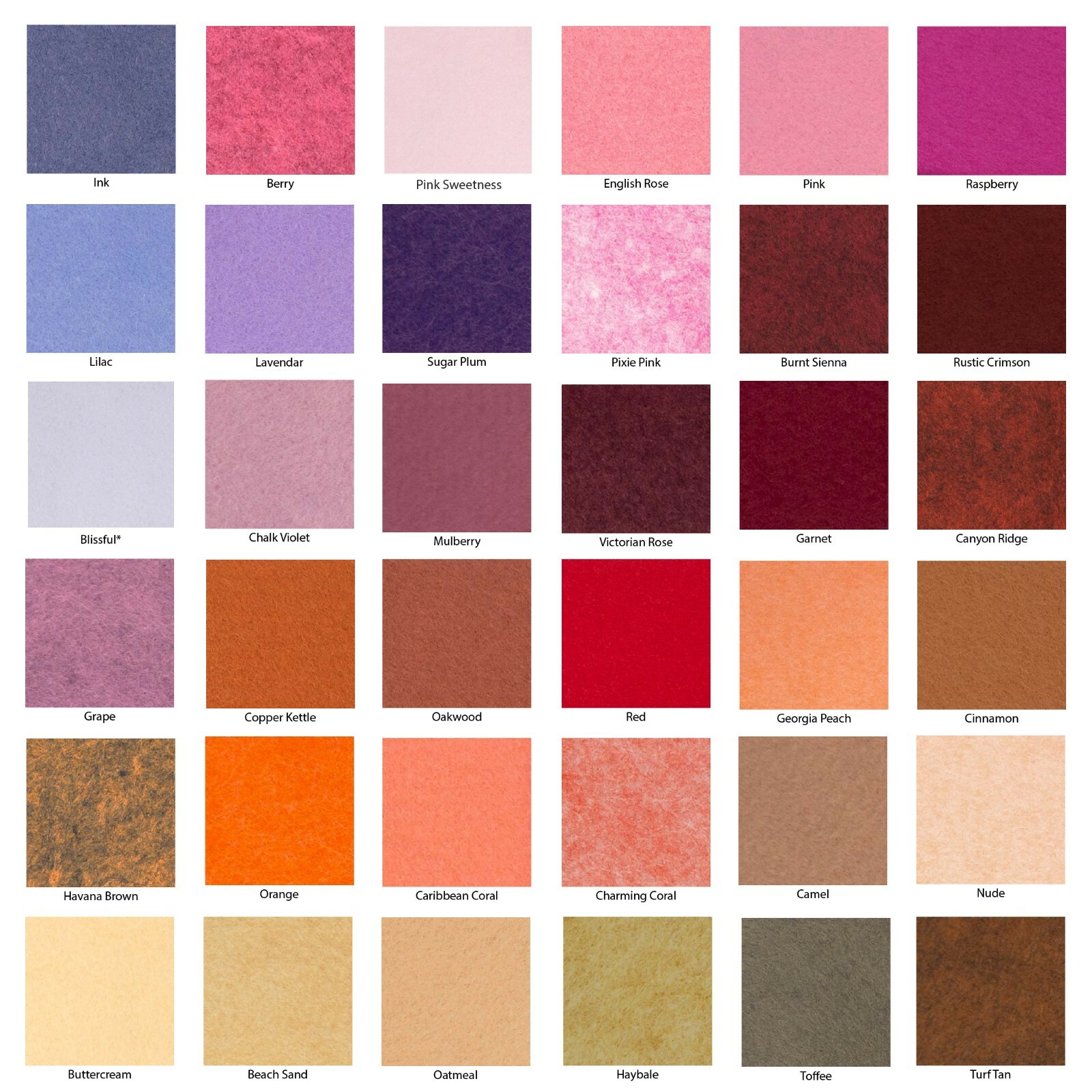 Single Sheet 12″X12″ Merino Wool Felt Blend 35%Wool/65% Rayon