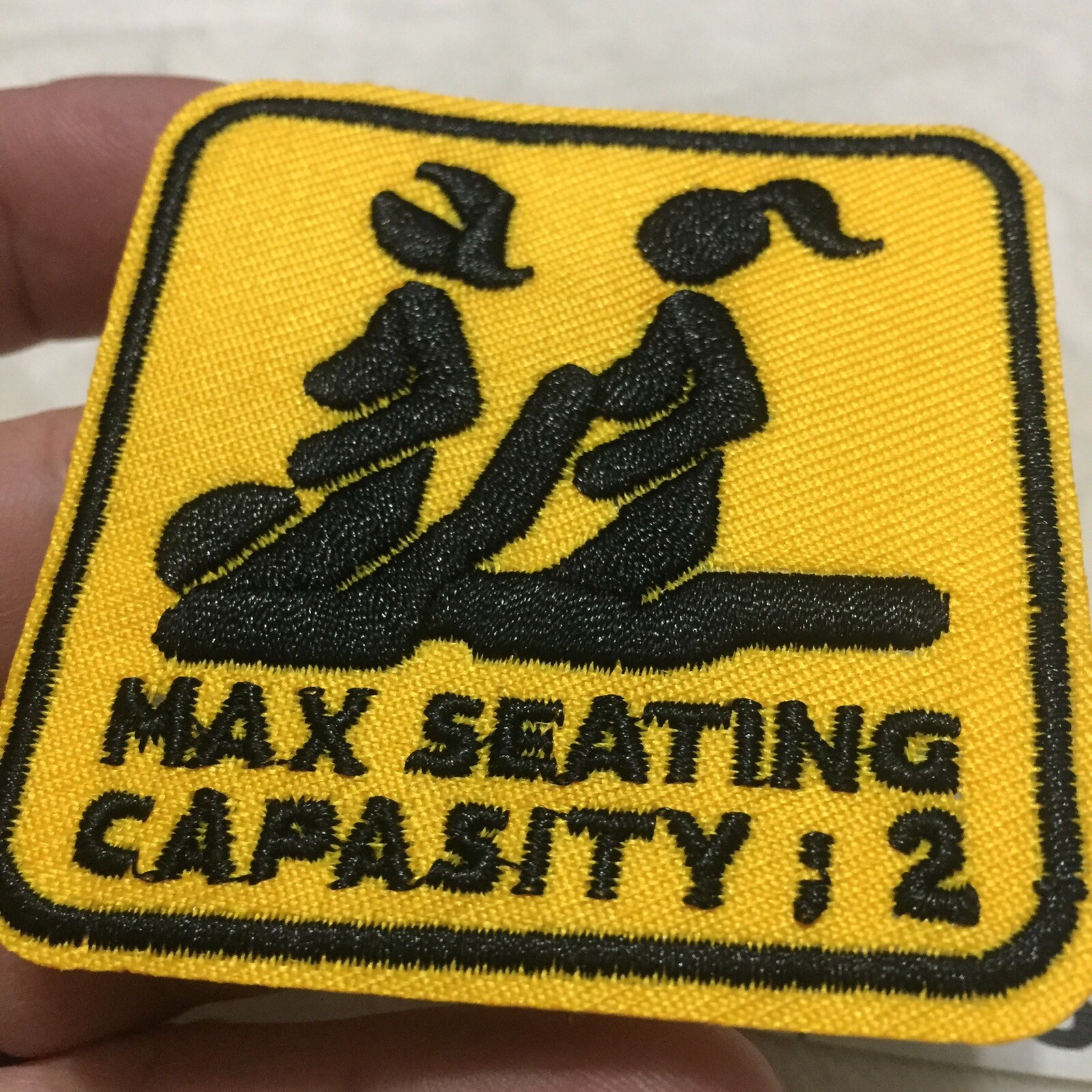 Sex Position Max Seating Capacity Funny Embroidered Iron On Patch New