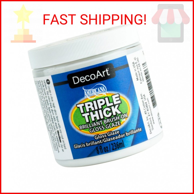 DecoArt Triple Thick Gloss Glaze – Jar, 8fl oz