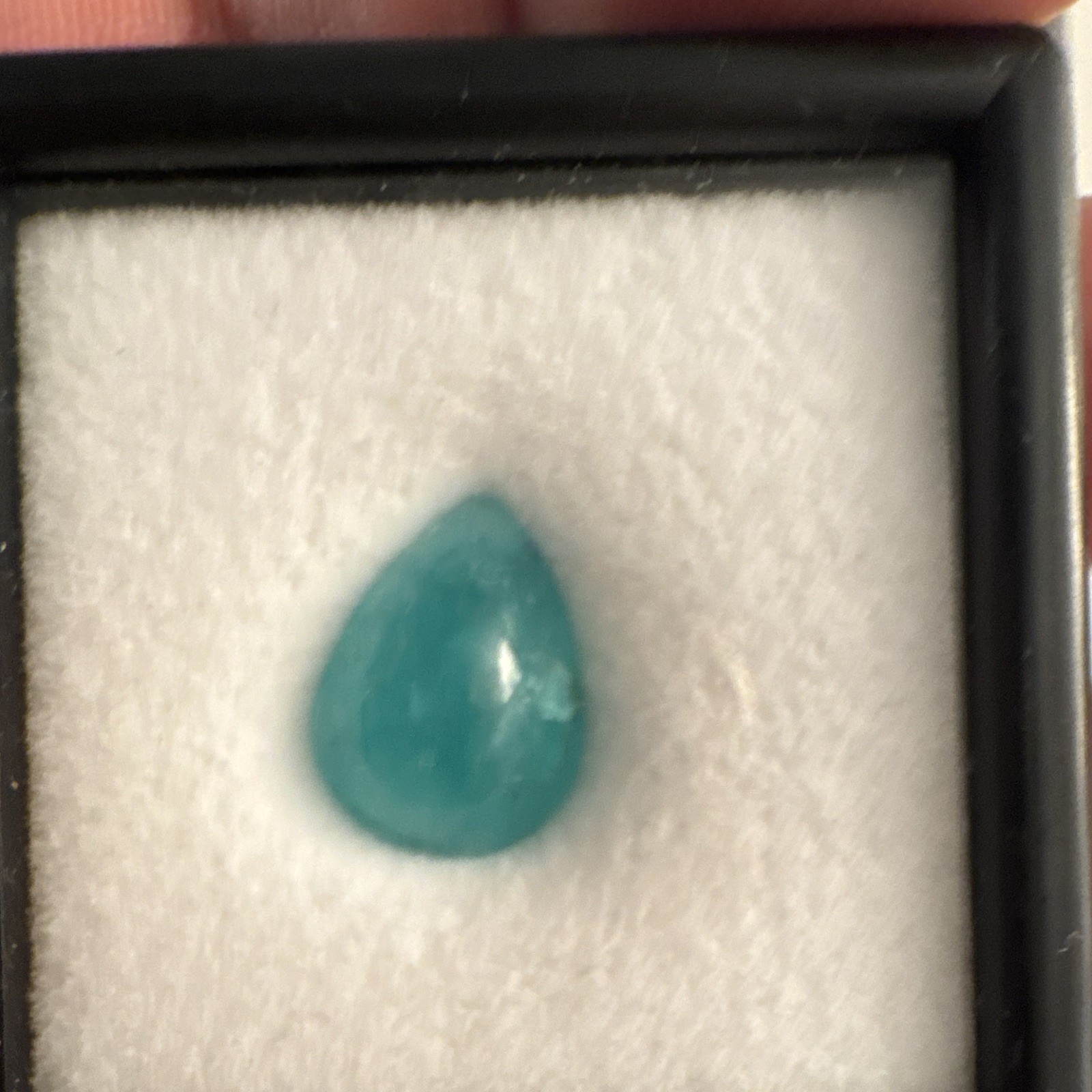 Blue-Green Teardrop Pear Shape Polished Cabochon Loose Stone