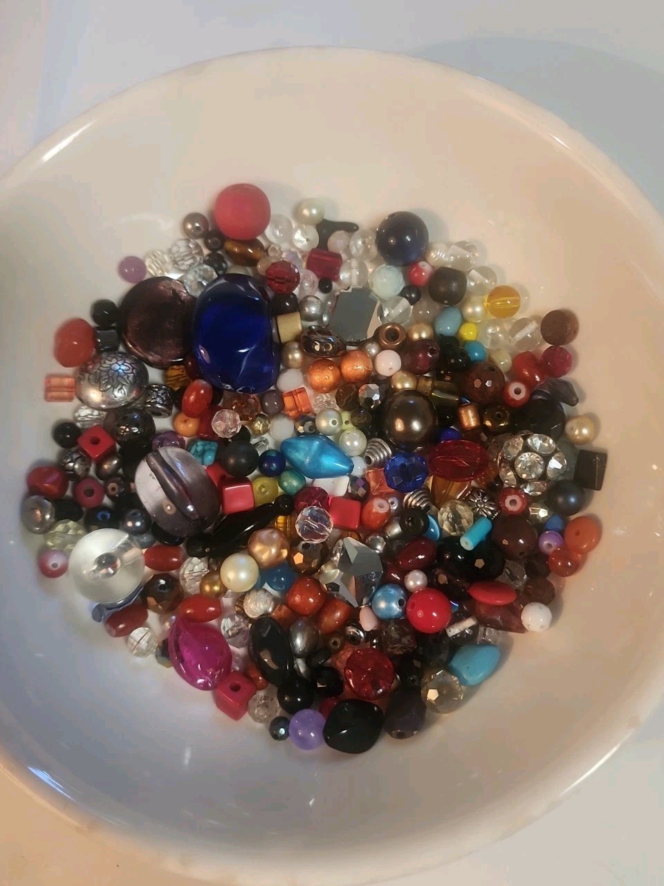 Mixed Lot of Loose Soup Beads Glass Crystal Wood Plastic Acrylic
