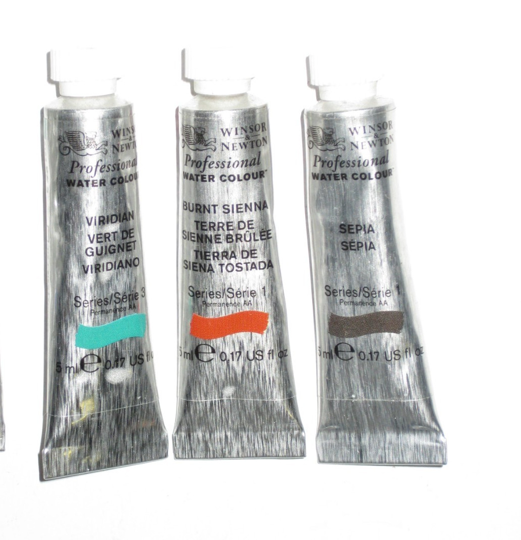 6 Lot Winsor & Newton Professional Artist Watercolor paint 5ml tubes ~ Free Ship