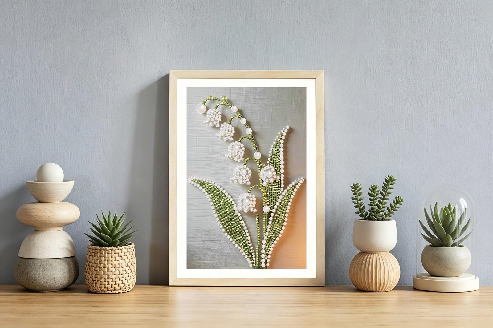 Lily of the Valley Pearl Diamond Painting Kits for Adults,5D Special Shape Di…
