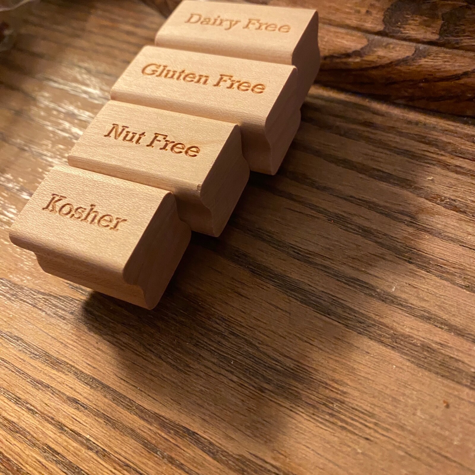 Healthy Stamp 4 piece Set ( Dairy Free, Nut Free, Gluten Free, Kosher)