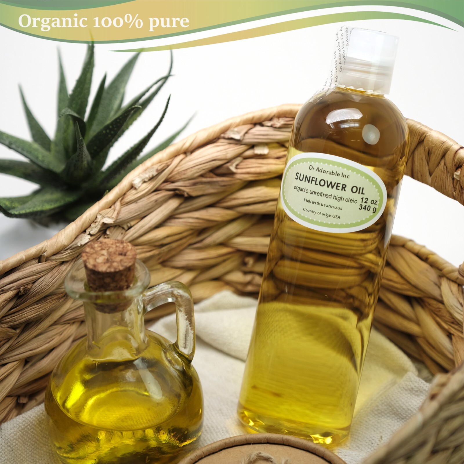 PURE UNREFINED SUNFLOWER OIL COLD PRESSED ORGANIC HIGH OLEIC FREE SHIPPING!!!