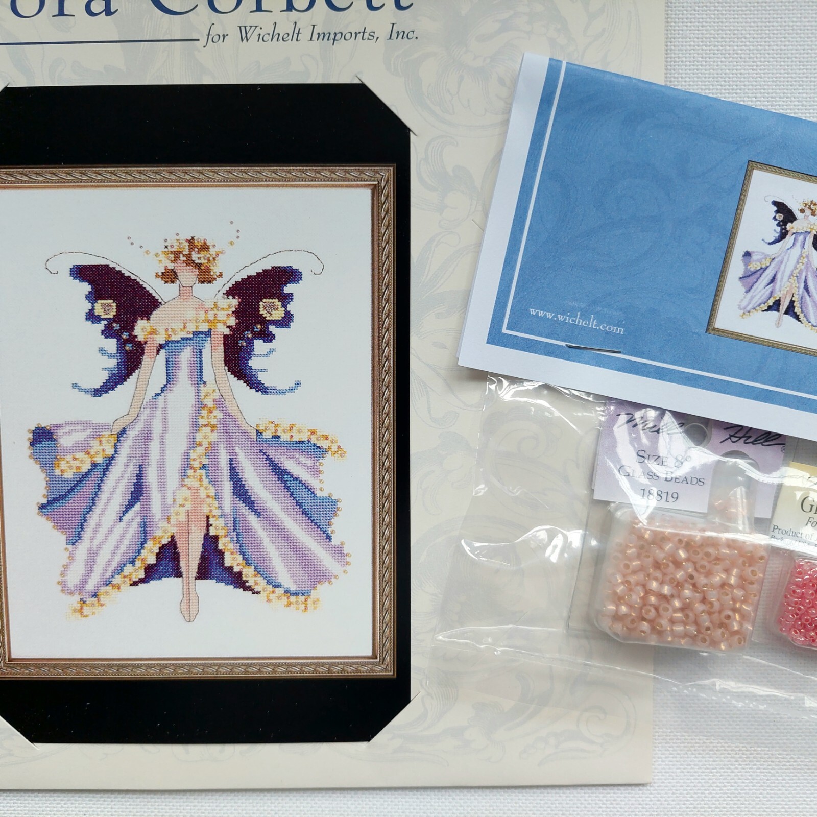 Nora Corbett Cherry Blossom Cross Stitch Chart and Embellishment Pack NC169