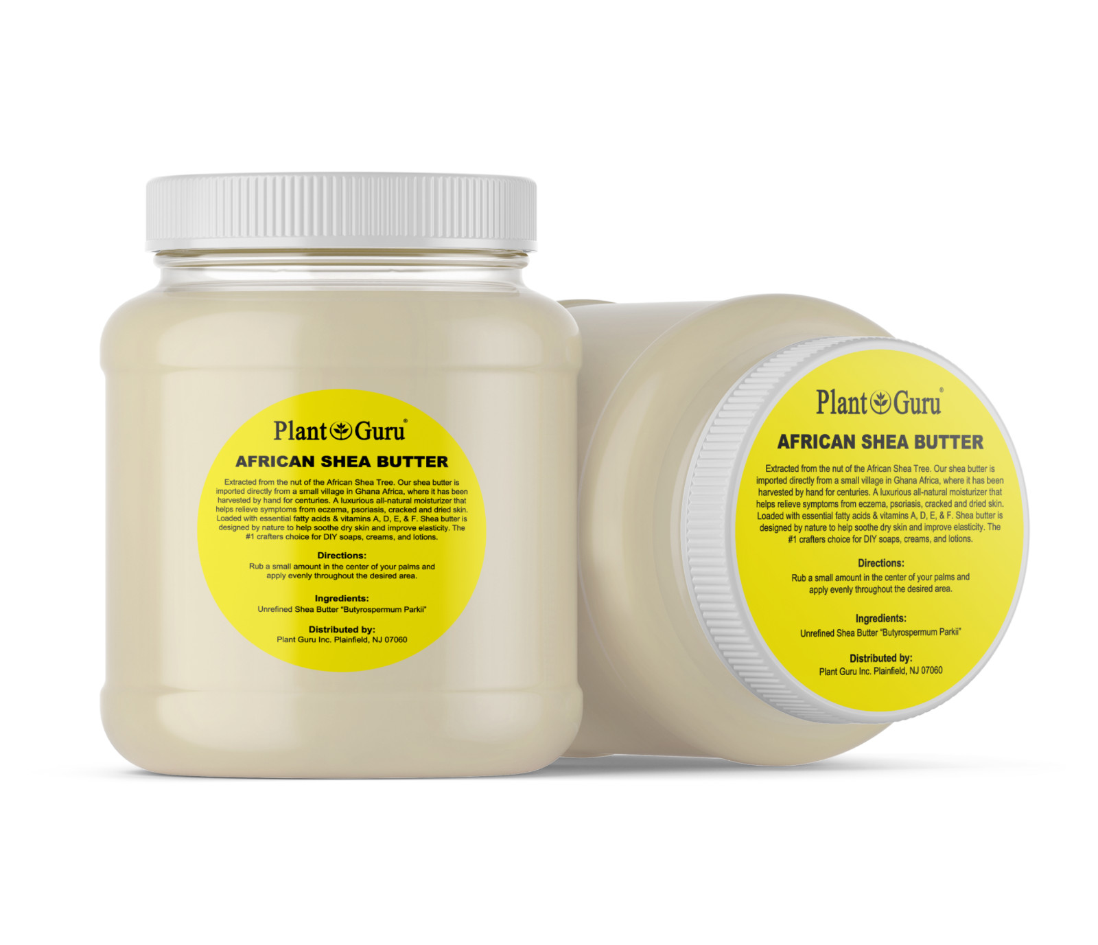 Raw African Shea Butter 3 lbs. Bulk IVORY 100% Pure Natural Organic Unrefined