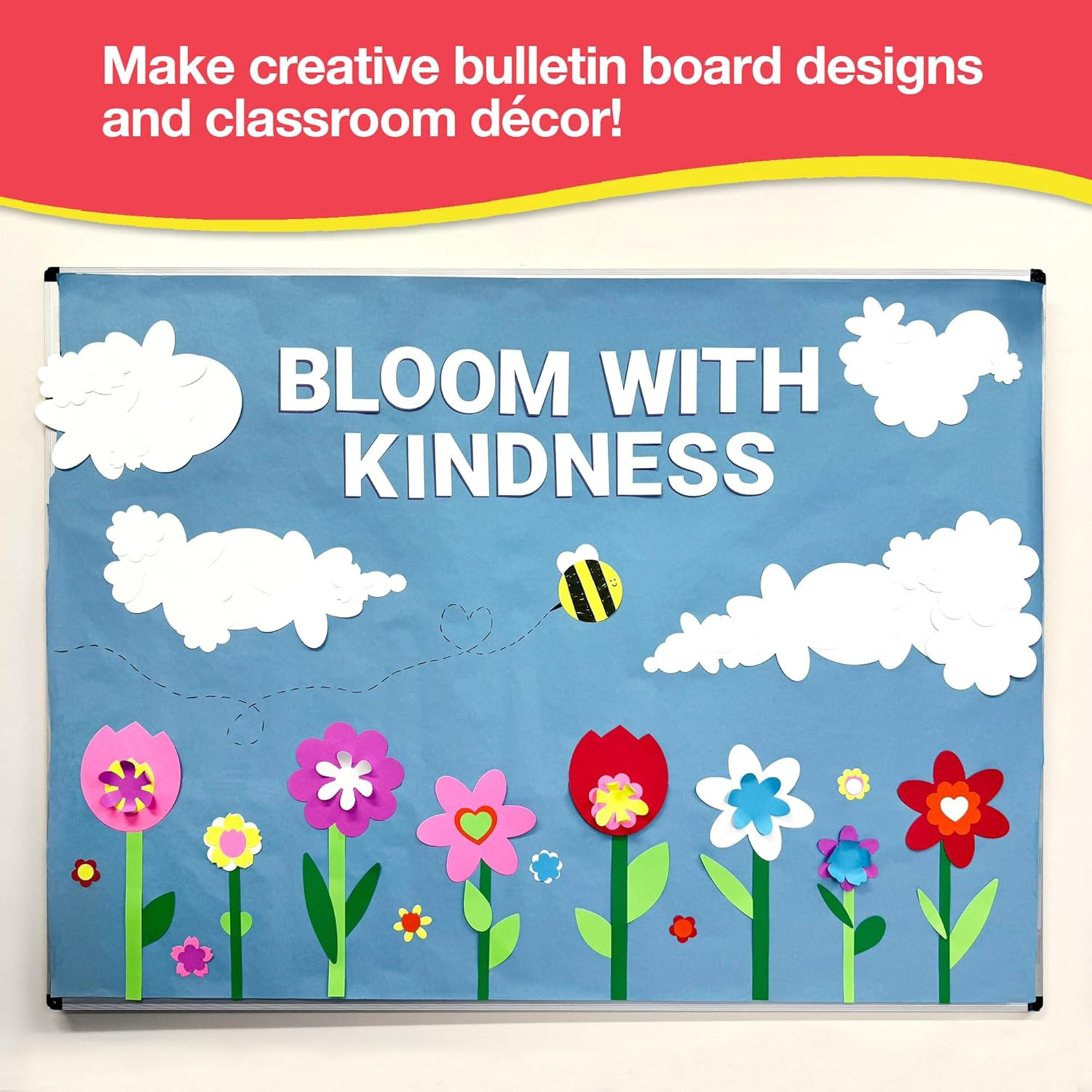 DIY Flower Cutouts Craft Kit 280 Pieces Spring Craft Paper Shapes Set