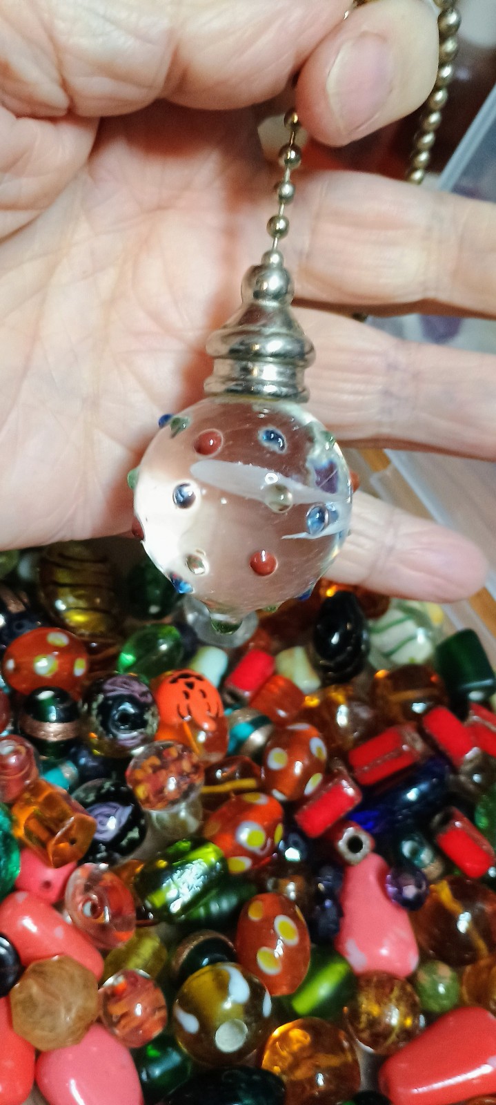 Assorted VTG Glass Beads 200+ Textures Shapes Colors for Crafting in VGC