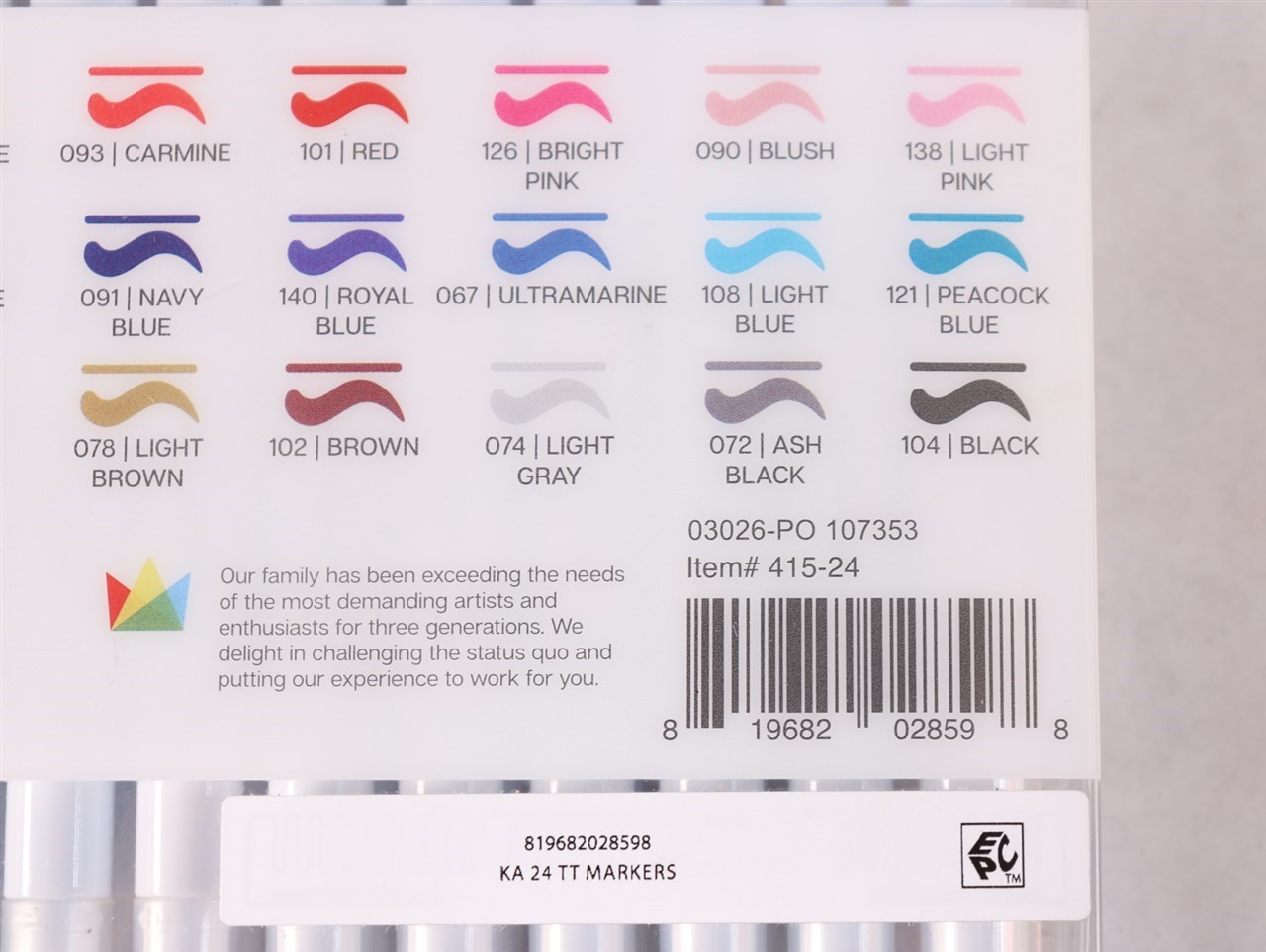 KingArt Studio Twin-Tip Sketch Markers 24 Colors New