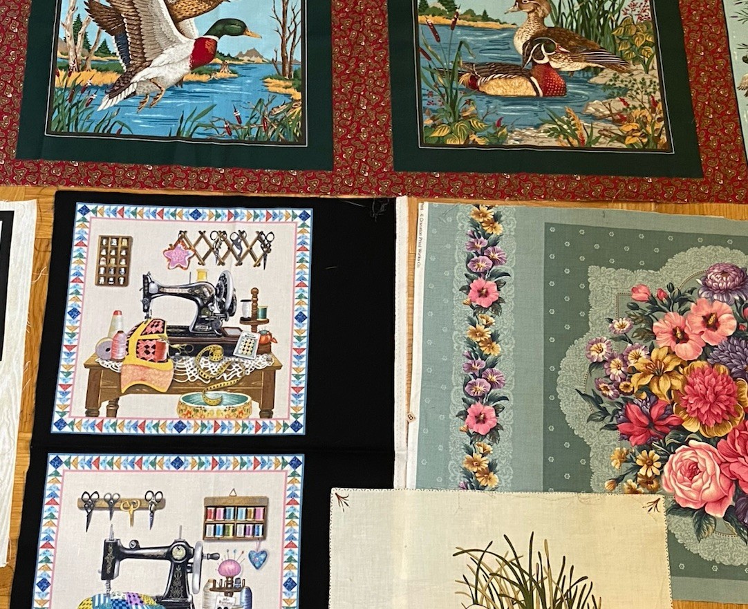 Vintage To Modern 11lb Lot Cotton Fabric Yards~Pieces~Panels Country Cottage